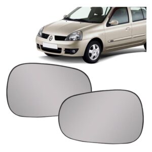 Lente Retrovisor Com Base Renault Clio 1999 A 2007 Lado Esquerdo