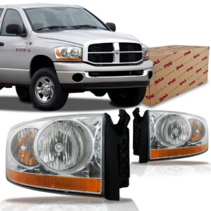 Farol Para Dodge Ram 05 A 06 Pisca Âmbar Lente Lisa 1ª Linha Direito/passageiro