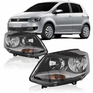 Farol Fox Crossfox Spacefox 10 A 2014 Máscara Negra 1ª Linha Esquerdo/motorista