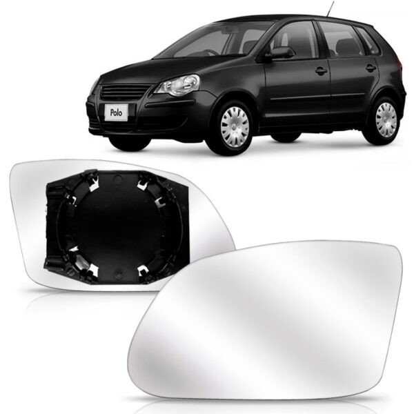 Lente Retrovisor Golf/polo 2008 A 2010 Com Base Lado Direito