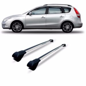 Travessa Rack Para Hyundai I30 Cw Perua Aluminio Larga Prata Prata