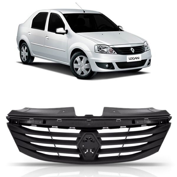Grade Renault Logan 2010 2011 2012 Preta Sem Friso 1a Linha Preto