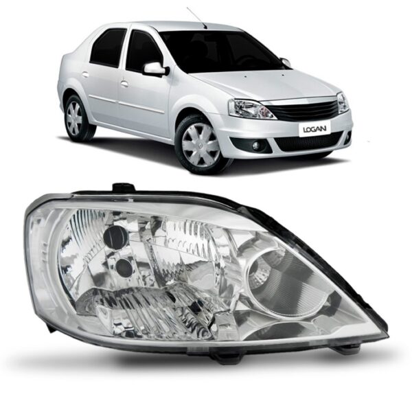 Farol Logan 2011 2012 2013 Renault 1ª Linha - Direito/passageiro