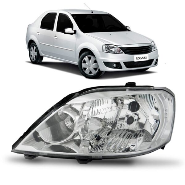 Farol Logan 2011 2012 2013 Renault 1ª Linha - Esquerdo/motorista