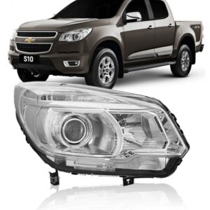 Farol S10 2012 2013 2014 Chevrolet Ltz S10 Cromado 1ª Linha Direito/passageiro