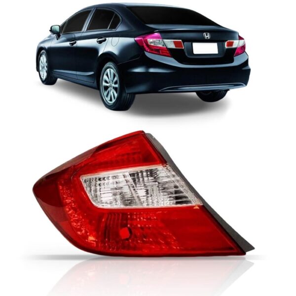 Lanterna New Civic 2012 2013 2014 Traseira Canto Esquerdo Esquerdo Vermelho