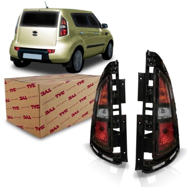 Lanterna Traseira Para Kia Soul 2010/2013 Tricolor 1a Linha Esquerdo/motorista Vermelho