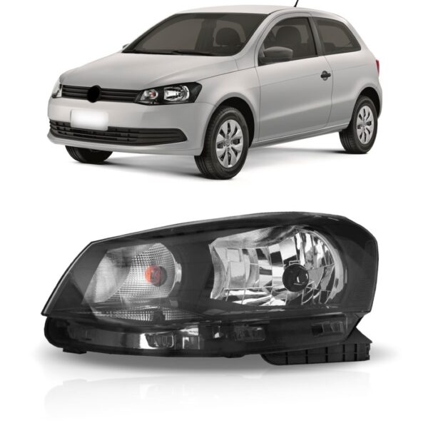 Farol Gol G6 Saveiro 2013 2014 2015 Foco Simples 1ª Linha - Esquerdo/motorista