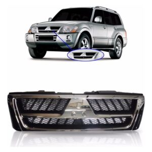 Grade Preta Pajero Full 2003 04 05 06 2007 C/friso Cromado Cromado