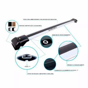 Travessa De Teto Subaru Forester 2009 A 2012 Cor Preto Preta