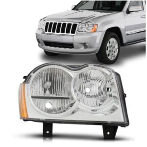 Farol Grand Cherokee Limited Overland 2008 2009 2010 Cromado Lado Direito