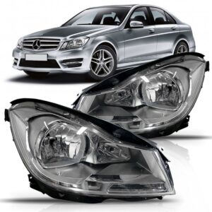 Farol Mercedes C180 C200 Ano 2012 2013 2014 1ª Linha - Esquerdo/motorista