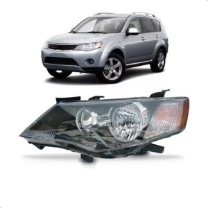 Farol Outlander 2007 2008 2009 2010 1ª Linha - Esquerdo/motorista