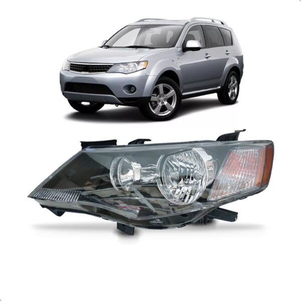 Farol Outlander 2007 2008 2009 2010 1ª Linha - Esquerdo/motorista