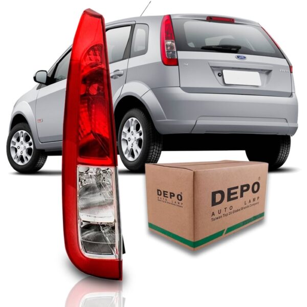 Lanterna Traseira Para Fiesta 2007 2008 2009 Hatch Bicolor Lado Esquerdo