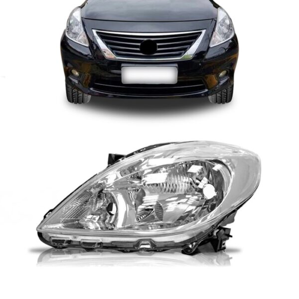 Farol Versa 2011 2012 2013 2014 Manual 1ª Linha - Esquerdo/motorista