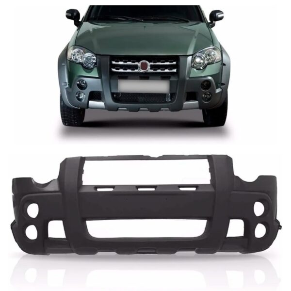Parachoque Dianteiro Fiat Strada Adventure Locke 09 A 2013  Cinza