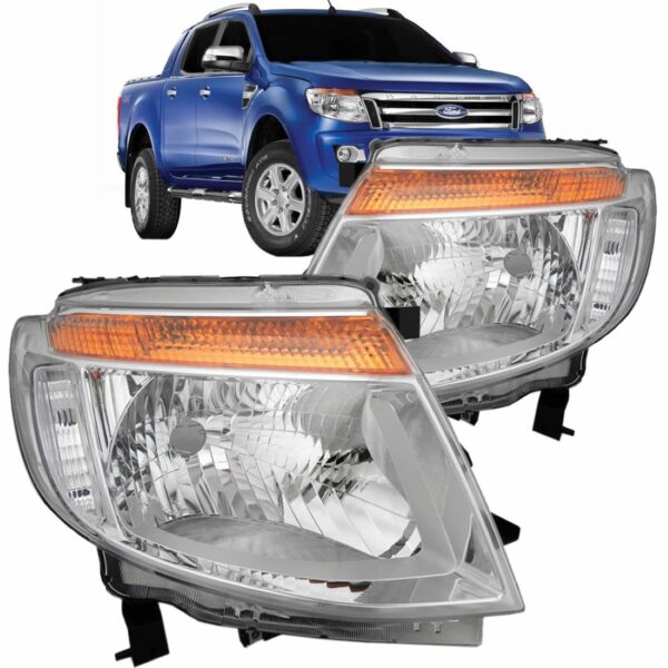 Farol Ranger 2013 2014 2015 Pisca/mbar Cromado 1ª Linha - Direito/passageiro