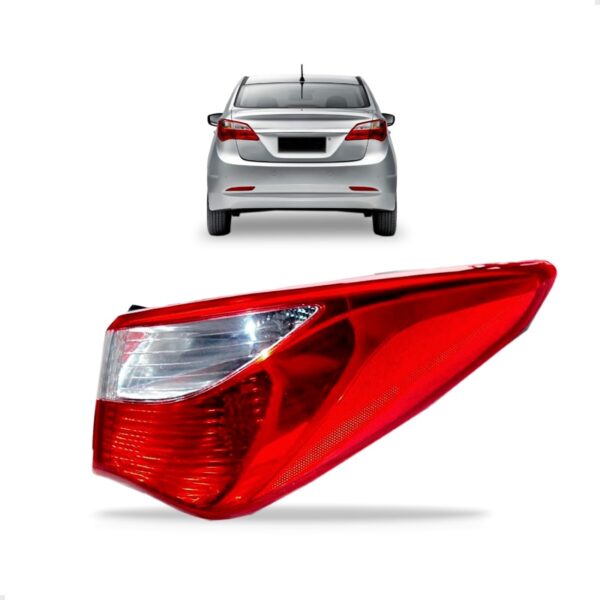 Lanterna Traseira Para Hyundai Hb20 S Sedan Canto 1ª Linha Direito/passageiro Vermelho