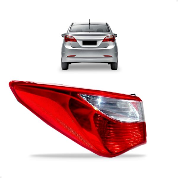 Lanterna Traseira Para Hyundai Hb20 S Sedan Canto 1ª Linha Esquerdo/motorista Vermelho