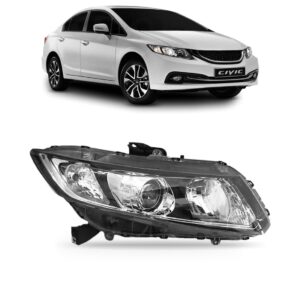 Farol Honda New Civic 2012 2013 2014 1ª Linha - Direito/passageiro
