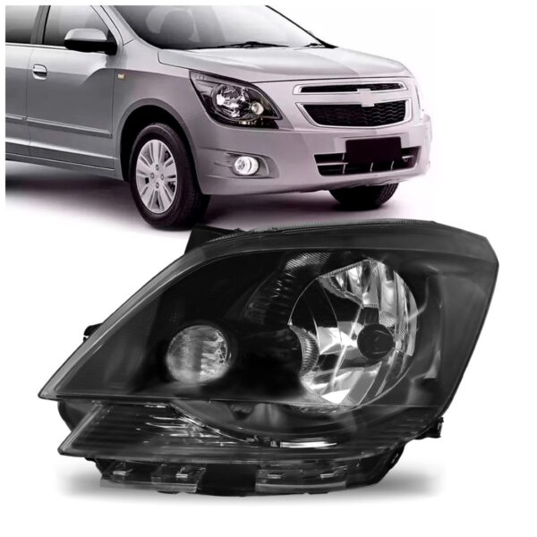 Farol Cobalt 2012 2013 2014 2015 Mascara Negra Fume 1ª Linha Esquerdo/motorista