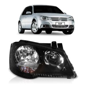Farol Golf 2007 08 09 10 11 2012 2013 Mascara Negra 1ª Linha Direito/passageiro