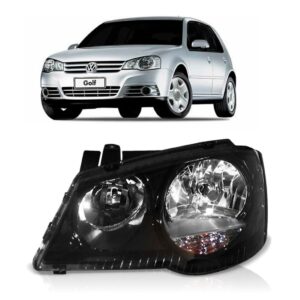 Farol Golf 2007 08 09 10 11 2012 2013 Mascara Negra 1ª Linha Esquerdo/motorista