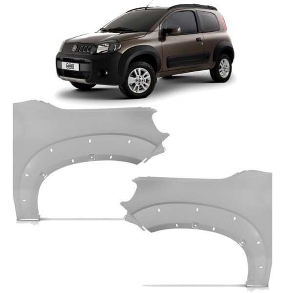 Paralama Dianteiro Com Furo Uno Way 2010 A 2014 Lado Direito