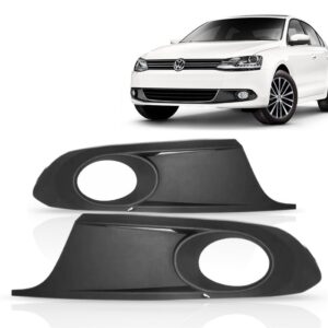 Moldura Milha Para Jetta 2011 2012 A 2014 Com Furo Aro Preto Lado Esquerdo
