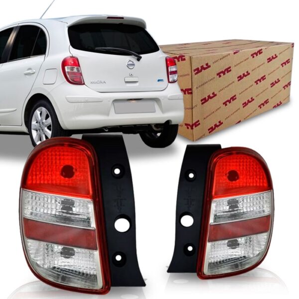 Lanterna Traseira Para Nissan March 2011 2012 2013  Le Esquerdo Vermelho