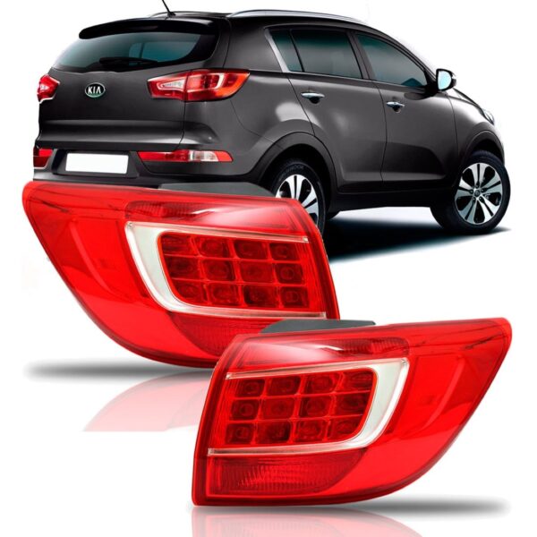 Lanterna Para Kia Sportage  Ano 2011 2012 2013 Lado Direito Direito Vermelho