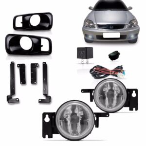 Kit Farol Milha Civic 1999 2000 Completo 99 00 Honda Civic.