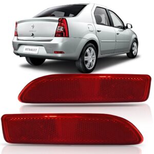 Aplique Defletor Parachoque Traseiro Logan 2011 A 2013 Ld Vermelho