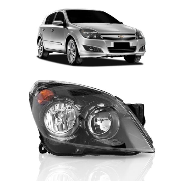 Farol Vectra Gt Gtx 09 2010 2011 2012 Mascara Negra 1ª Linha Direito/passageiro