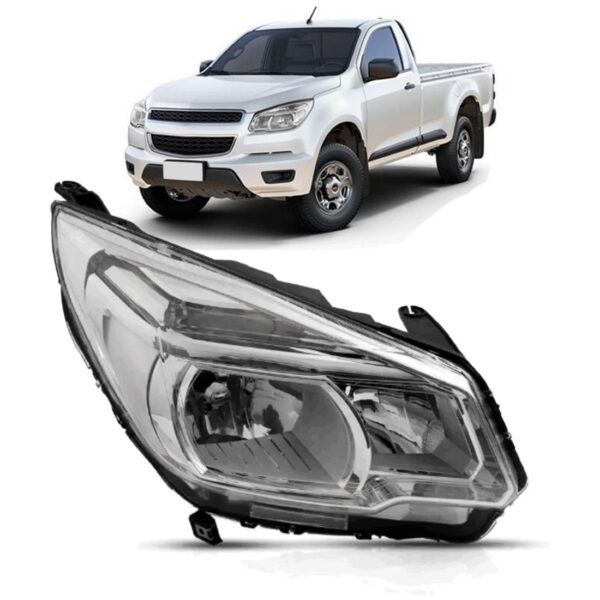 Farol S10 2012 2013 2014 2015 Cromado Sem Projetor 1ª Linha Direito/passageiro