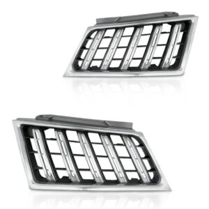 Grade Pajero Dakar 09 10 11 12 13/ L200 Triton 2013 2014 Le Preto/cromado Esquerdo