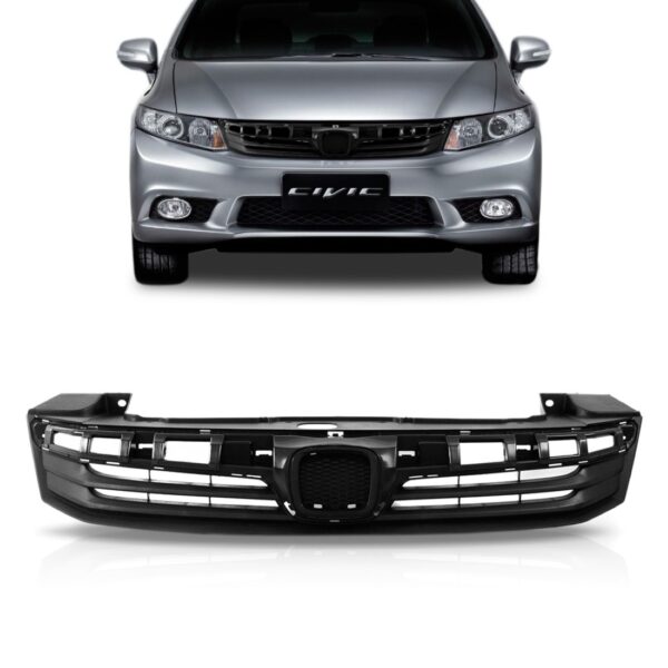 Grade Para New Civic 2012 13 14 2015 Superior Interna Preta Preto