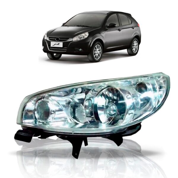 Farol Jac J3 2010 11 12 2013 Cromado Lado Esquerdo 1ª Linha Esquerdo/motorista