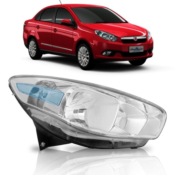 Farol Grand Siena 2012 2013 2014 2015 Cromado 1ª Linha Direito/passageiro