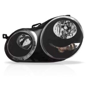 Farol Polo Hatch Sedan 03 04 05 2006 Máscara Negra 1ª Linha - Esquerdo/motorista