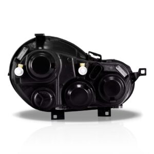 Farol Polo Hatch Sedan 03 04 05 2006 Máscara Negra 1ª Linha - Esquerdo/motorista