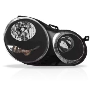 Farol Polo Hatch Sedan 03 04 05 2006 Máscara Negra 1ª Linha - Esquerdo/motorista