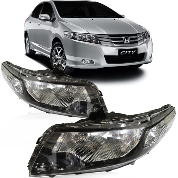 Farol City Honda 2013 2014 Cromado 1ª Linha Direito/passageiro