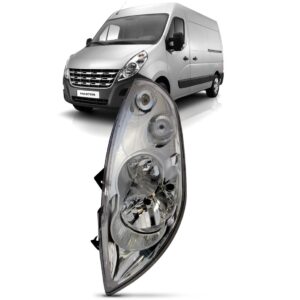 Farol Renault Master 2014 2015 Com Auxiliar 1ª Linha - Esquerdo/motorista