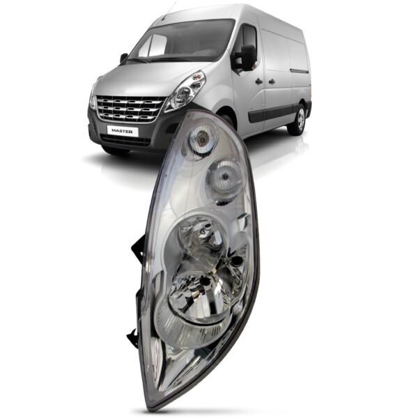 Farol Renault Master 2014 2015 Com Auxiliar 1ª Linha - Esquerdo/motorista