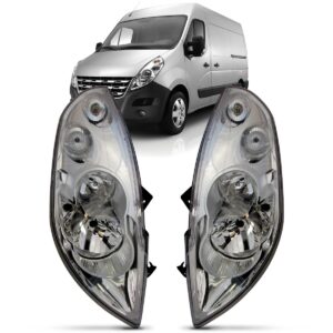 Farol Renault Master 2014 2015 Com Auxiliar 1ª Linha - Esquerdo/motorista