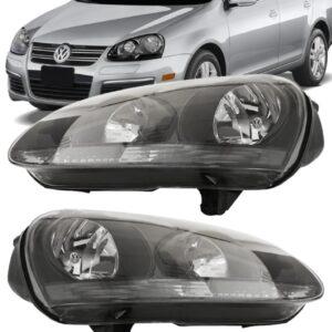 Farol Jetta 2005 2006 2007 08 09 2010 Mascara Negra 1ª Linha Esquerdo/motorista