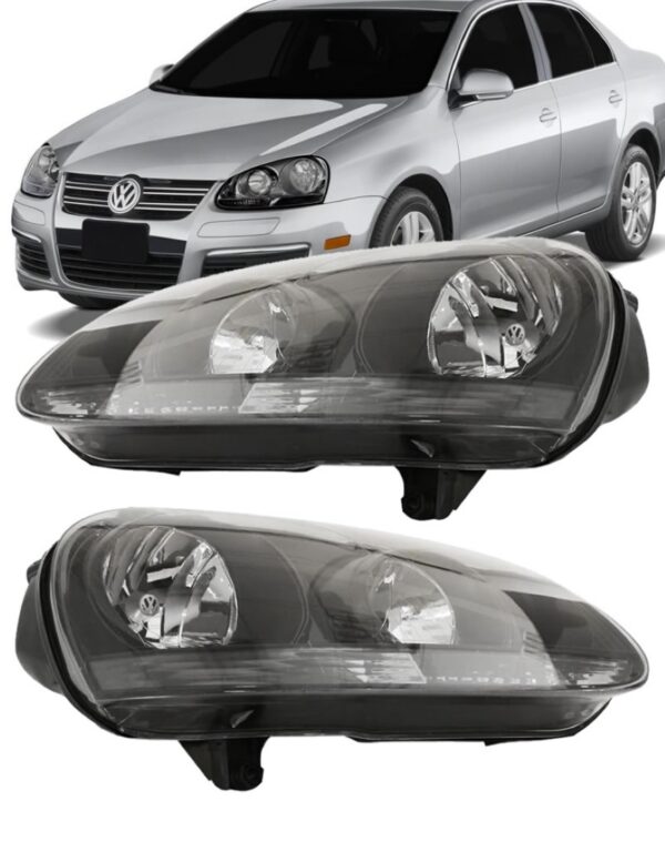 Farol Jetta 2005 2006 2007 08 09 2010 Mascara Negra 1ª Linha Esquerdo/motorista