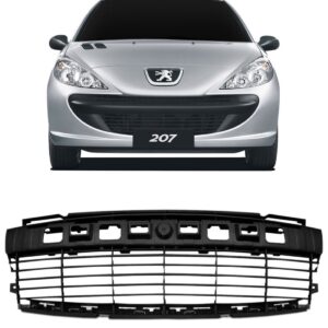 Grade Central Para-choque Peugeot 207 2008 A 2012 1a Linha Preto